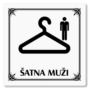 Šatna muži, 80x80mm, bílá, Nebraska